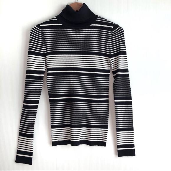 NWT Philosophy turtle neck striped sweater long sleeve ribbed - Picture 1 of 9